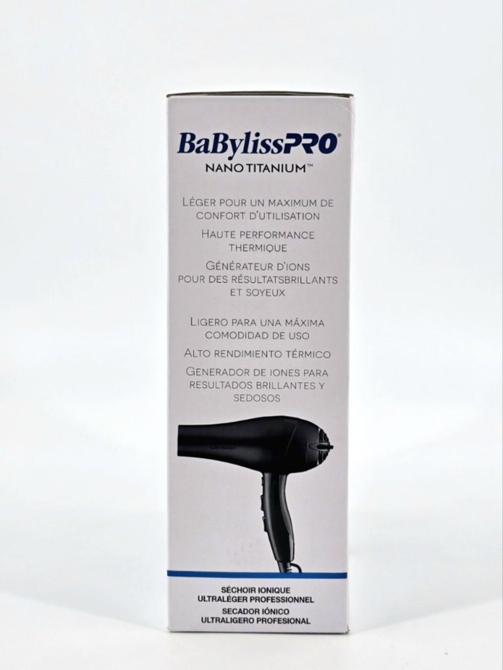 BaBylissPRO NANO TITANIUM Limited Edition Pro Lightweight Ionic Dryer Black - Picture 4 of 6